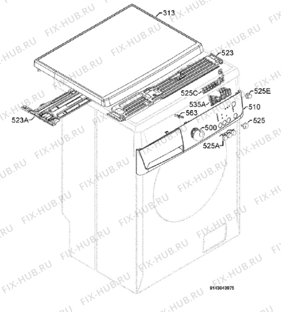 Взрыв-схема стиральной машины Zanussi ZWS6107 - Схема узла Command panel 037